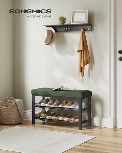 SONGMICS Shoe Bench, Storage Bench, Entryway Bench with Cushion - Image 2