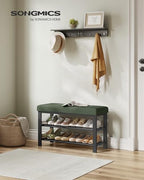 SONGMICS Shoe Bench, Storage Bench, Entryway Bench with Cushion - Image 2