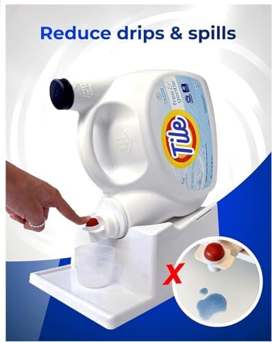 Liquid Laundry Detergent Holder Stand with Drip Tray - 2 Pack - White - Image 4