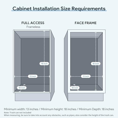 Tanamu Pull Out Trash Can Under Cabinet，Under Sink Slide Out Garbage for Kitchen，Requires 13" W X 18" D Minimum Cabinets，Not Included Can，Chrome Adjustable for 7-10 Gal Can - Image 5