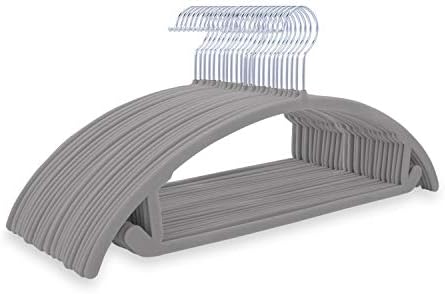MIZGI Velvet Hangers 30 Pack, Patented Rounded Shoulder Sweater Hangers by MIZGI