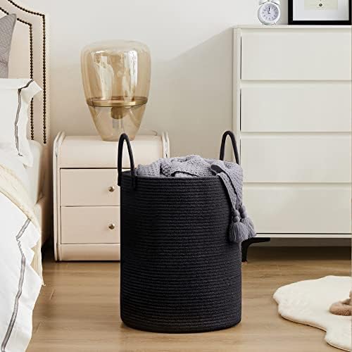 YOUDENOVA Woven Rope Laundry Hamper Basket, 58L Blanket Basket for Nursery - Image 6