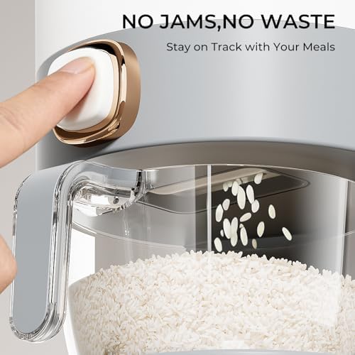UFORU Rice Dispenser 13 LB,Airtight Storage Container With Measuring Cup - Image 4