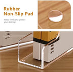 SANRUI Acrylic Desk Organizer, 3-lot Vertical File Organizer, 2-Pack Clear - Image 2