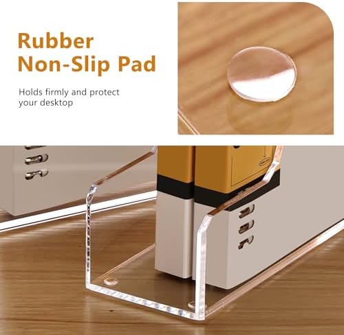 SANRUI Acrylic Desk Organizer, 3-lot Vertical File Organizer, 2-Pack Clear - Image 2