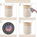 Boho Hamper Tall Woven Laundry Basket 80L Large - Image 7