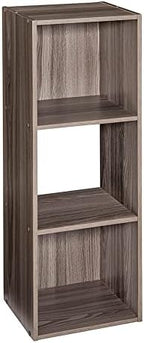 ClosetMaid Cubeicals 3 Cube Storage Shelf Organizer Bookshelf - Vertical/Horizontal, Easy Assembly - Natural Gray Wood Finish by Unknown