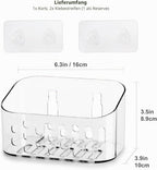 Ettori Shower Caddy, No Drilling Wall Mounted Bathroom Shelf Organizer (Transparent) - Image 2