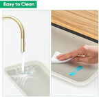 Laundry Detergent Holder Stand with Drip Tray, Black Frame & Natural Wood - Image 5