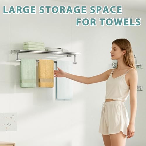 Alise Towel Racks for Bathroom Wall Mounted 24 Inch,Polished Chrome - Image 3