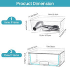 Vtopmart 8 Pack Large Clear Stackable Storage Drawers for Closet, Pantry - Image 3