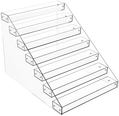 Tiered Spice Rack Acrylic, 7 Tier Clear Spice Rack Organizer for Cabinet, Vertical Spice Rack Shelf Durable Kitchen Seasoning Organizer for Countertop, Cabinet, Pantry, Kitchen Storage (7 Tier) by Homakover