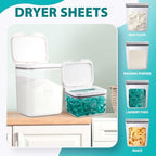 Large Capacity Laundry Powder Container With Pop-Up Lid, 5.5L and 2.8L - Image 4