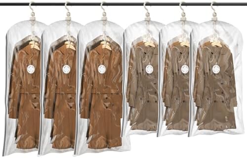 TAILI Hanging Vacuum Storage Bags for Clothes Space Saver 6 Combo Clear by TAILI