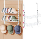 SWTYMIKI Over Door Hat Organizer - 3 Tier Wall Mounted Hat Rack with 2 Adjustable Metal Basket and 3 Hooks, Hanging Baseball Cap Organizer Storage Holds up to 29 Caps for Door, Bedroom, Closet by SwtyMiki-TidyHomeSweetLife