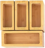 Incredinest Bamboo Drawer Organizer Bag Holder – Modular Design Zip Lock Bag Organizer Plastic Wrap Dispenser with Cutter – Baggie Organizer for Drawer with Single and Double Wrap Dispenser - Image 7
