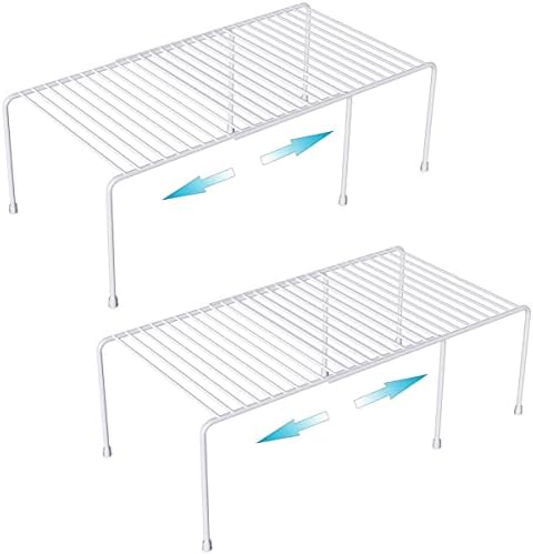 Freezer Shelf Expandable Kitchen Cabinet Organizer Shelf Riser by Homics