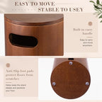 Wooden Toilet Paper Roll Holder, Toilet Paper Stand, Round - Image 4