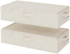 StorageWorks 5 Inch Low Profile Under Bed Clothes Storage Bins with Lids by StorageWorks