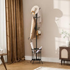 ELYKEN Coat Rack Freestanding, Metal Coat Rack with Umbrella Holder - Image 6