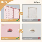 FZK Modular Plastic Pegboard Wall Organizer Kit, Pink, 12x12, 4 Panels - Image 5