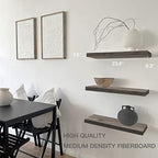 QEEIG Bathroom Long Floating Shelves for Wall (Grey, Set of 2, 23.6") - Image 3