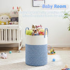 Laundry Basket,Woven Cotton Rope Laundry Hamper,80L for Decor Storage of Dirty Clothes,Toys and Blankets in Bathroom,Baby Room and Living Room - Image 4
