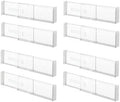 iDesign Plastic Adjustable Deep Drawer Dividers, Set of 8, Clear by iDesign