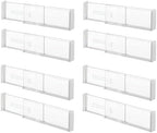 iDesign Plastic Adjustable Deep Drawer Dividers, Set of 8, Clear by iDesign