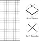 PATIKIL 37"x18" Wire Grid Panel, 2 Pack Board Photo Pictures Memo Display Grid Panels Hanging Organizer Wall Decorative Panel for Home Office Wedding, Black - Image 4