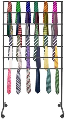 7 Tiers Rolling Display Tie & Scarf Rack Towel Belt Hanger by kunghei