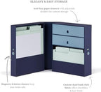 Savor | All-in-One Desk Organizer | Blue – Keep Desk, Office, and Home Organized All-in-One Storage System for Important Files, Documents, Stationery, and Office Supplies - Image 3