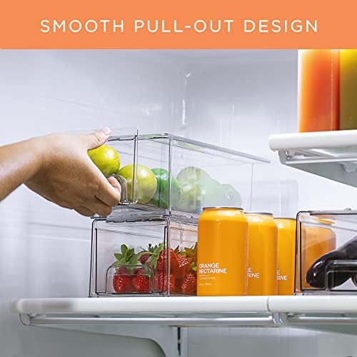 Sorbus Clear Storage Drawers for Refrigerator & Pantry (Small Wide, 4 Pack) - Image 4
