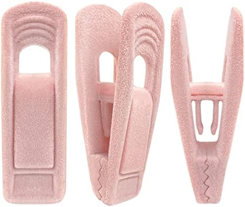 TOFIIGREM Light Pink Velvet Hangers (80-Pack), Non-Slip Strong Hanger Clips for Velvet Skirts & Pants by TOFIIGREM