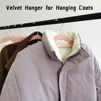 Pink Velvet Hangers 50 Pack - Adult Hangers Rose Gold Hook, Space Saving Non-Slip Clothes Hangers, 16.5 Inch with Tie Bar for Coats,Sweater,Jackets,Dresses, Shirts, Suits & T-Shirts - Image 5