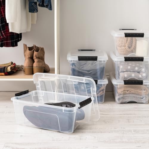 IRIS USA 6-Pack 13 Quart Storage Bins with Lids, Clear - Image 6