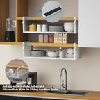 AmonHouseware 2Pack Expandable Under Shelf Storage Basket Organizer, White - Image 6