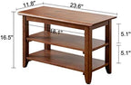 XKZG Shoe Rack Bench Wooden Shoe Storage Bench Entryway Bench, Brown, 23.6" - Image 2