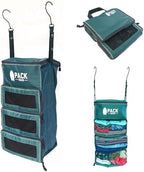 Pack Gear Hanging Carry-On Organizer - Our Standard Hanging Luggage Organizer Fits Any Carry On - Our Packing Cubes For Travel Use Mesh Windows to Make Finding Clothes Easy (Green, S) by PackGear