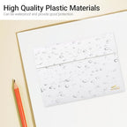 Plastic Envelopes Folders 12mil Heavy Duty, for A4 Letter Size Paper, with Snap Closure Pack, Paperwork Plastic Wallets Document Organizer (25 Pack - White, Horizontal) - Image 7