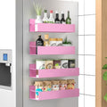 HuggieGems Metal Magnetic Spice Rack for Refrigerator Pink, 4 Pack by HuggieGems