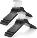 TOPIA HANGER Wooden Hangers 30 Pack, 0.28-inch Slim & Durable Clothes Hangers Space Saving, Black Wood Hanger with 360°Swivel Hook and Non-Slip Shoulder Notches for Coat,Shirts, Camisoles, CT51B by TOPIAHANGER