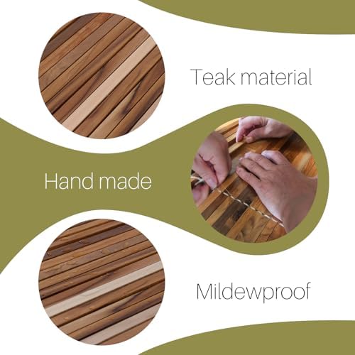 HTB Over Sink Dish Drying Rack 17.8'' x 16.1” Teak Wood - Image 4