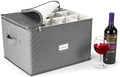 Sorbus Stemware Storage Containers, Divided Case (Wine Glass, Gray) by Sorbus