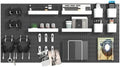 Pegboard Combination Kit, 8 Peg Boards and 30 Accessories Modular Hanging Black Pegboard for Wall, Office Organizer, Keys Holder, Nursery Storage, 44"x22" by VEOFEMLEA
