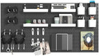 Pegboard Combination Kit, 8 Peg Boards and 30 Accessories Modular Hanging Black Pegboard for Wall, Office Organizer, Keys Holder, Nursery Storage, 44"x22" by VEOFEMLEA