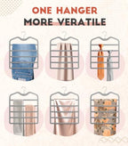 Pants Hangers Space Saving,5 Pack 5 Tier Velvet Short Neck Pants Hangers - Image 4