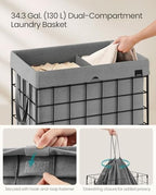 SONGMICS Laundry Hamper, Collapsible, 34.3 Gal. (130L) - Image 3