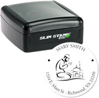 Islamic Gift for Imams: Personalized Mail Stamp, Custom Pre-Inked Name & Address Stamp, Portable Meditative Prayers Stamp, Ideal Islamic Gift, 1-5/8 Size, Personalized Religious Stamp - Image 2