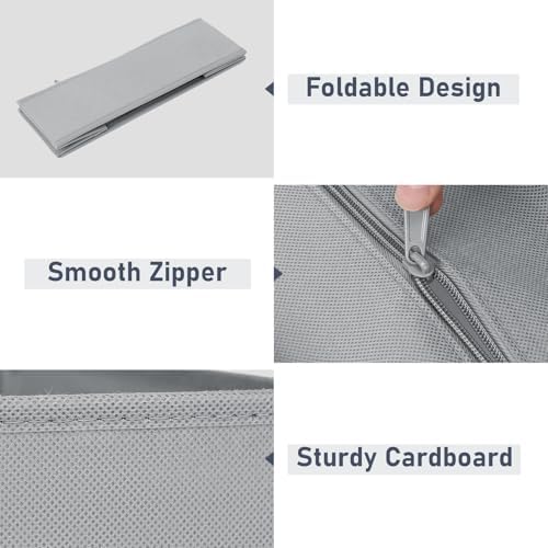 DIMJ Drawer Organizer Clothes - 20 Pack Closet Drawer Organizer Bins for Baby Clothes Storage, Fabric Dresser Organizer for Nursery Bedroom, Foldable Small Drawer Dividers for Underwear Socks - Image 5